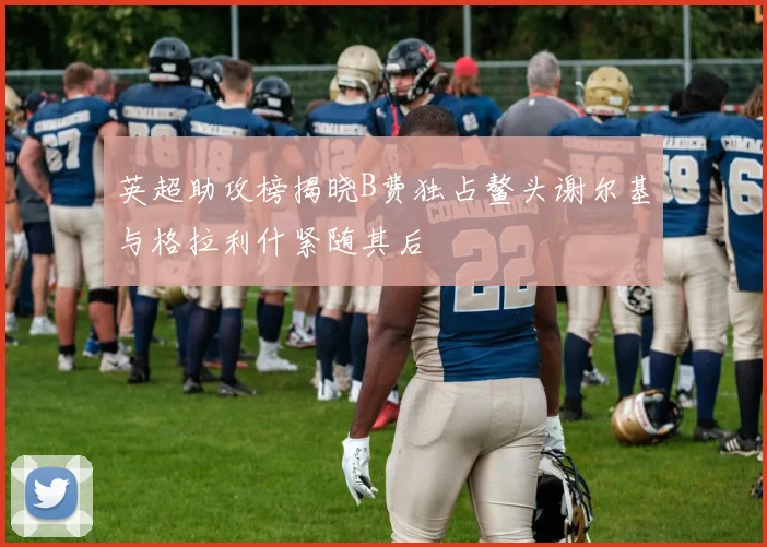 英超助攻榜揭晓B费独占鳌头谢尔基与格拉利什紧随其后